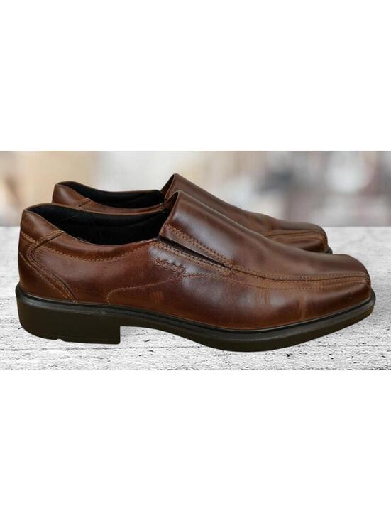 ECCO Mens EU43 9 US Brown Leather Dress/Casual Comfort Slip-On Loafers main image 7